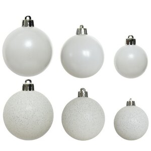 Набор пластиковых шаров Luminous - Белый, 4-6 см, 30 шт Winter Deco фото 4