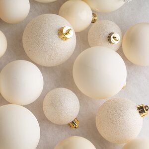 Набор пластиковых шаров Luminous - Молочный, 4-6 см, 30 шт Winter Deco фото 2