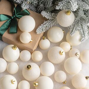 Набор пластиковых шаров Luminous - Молочный, 4-6 см, 30 шт Winter Deco фото 1