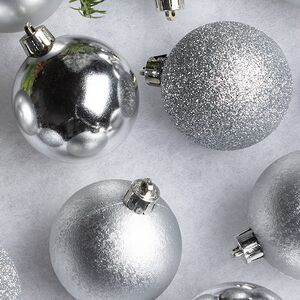 Коллекция пластиковых шаров Gracy - Silver 6 см, 30 шт, mix Winter Deco фото 2