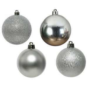 Коллекция пластиковых шаров Gracy - Silver 6 см, 30 шт, mix Kaemingk/Winter Deco фото 5