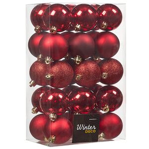 Коллекция пластиковых шаров Gracy - Red 6 см, 30 шт, mix Winter Deco фото 3