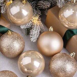 Набор пластиковых шаров Grande Collection - Перламутровый, 8 см, 34 шт Winter Deco фото 2