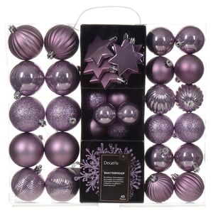  Набор пластиковых шаров Charmel 3-9 см аметистовый, 40 шт
