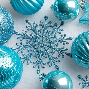  Набор пластиковых шаров Charmel 3-9 см голубая карамель, 40 шт Kaemingk фото 2