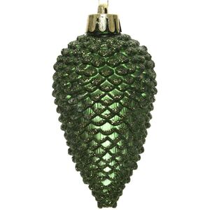 Елочная игрушка Шишка Alto - Зеленый Бархат 8 см, 6 шт, пластик Kaemingk фото 2