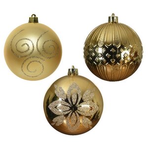 Набор пластиковых шаров Christmas Salute: Золотой 10 см, 36 шт Kaemingk фото 3