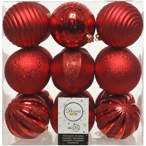 Набор пластиковых шаров Shiny Clouds: Christmas red 8 см, 18 шт Kaemingk фото 2