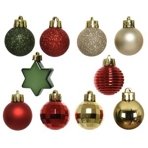 Набор елочных мини-украшений Christmas Gift: Канун Рождества, 30 шт, пластик Winter Deco фото 3