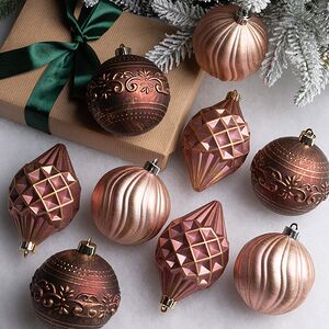 Набор пластиковых шаров Angel's Dreams: Velvet Rose 8 см, 9 шт Kaemingk фото 1