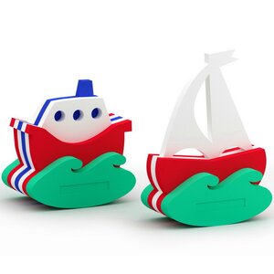 Набор сборных игрушек для купания Кораблик и парусник EL’Basco фото 2