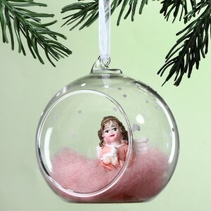 Елочный шар с композицией Fairy Tale - Аврора 8 см, стекло Kaemingk фото 2