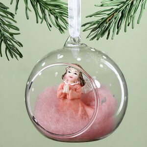 Елочный шар с композицией Fairy Tale - Алисия 8 см, стекло Kaemingk фото 1