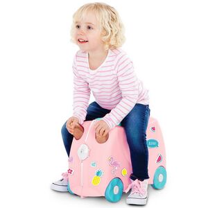 Детский чемодан-каталка Фламинго Флосси с наклейками Trunki фото 2