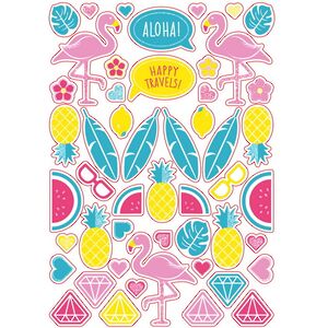 Детский чемодан-каталка Фламинго Флосси с наклейками Trunki фото 9