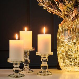 Набор стеклянных подсвечников Manzanares 9-14 см, 3 шт Boltze (Больтце) фото 4