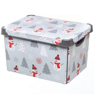 Коробка для хранения елочных игрушек Веселая Компания - New Year 41*30 см голубая