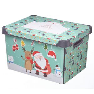 Коробка для хранения елочных игрушек Веселая Компания - New Year 41*30 см бирюзовая