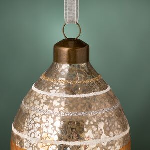 Набор стеклянных елочных игрушек Vintage Christmas: Antico Stile 10 см, 2 шт, подвеска Kaemingk фото 2