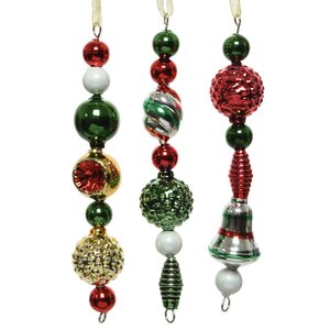 Набор елочных украшений Vintage Christmas: Classic 15 см, 3 шт, стекло, подвеска Kaemingk (Кейминг) фото 1