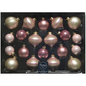 Набор стеклянных шаров Christmas Candy: Нежно-розовый, 4-6 см, 20 шт Kaemingk фото 1