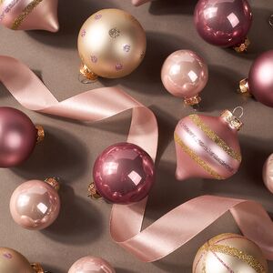 Набор стеклянных шаров Christmas Candy: Нежно-розовый, 4-6 см, 20 шт Kaemingk фото 2