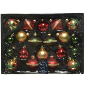 Набор стеклянных шаров Christmas Candy: Рождественский, 4-6 см, 20 шт Kaemingk фото 1