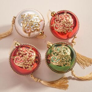 Набор стеклянных елочных шаров Royal Christmas 8 см, 4 шт