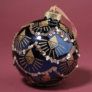 Набор стеклянных шаров Megliore 8 см синий, 3 шт Kaemingk фото 2