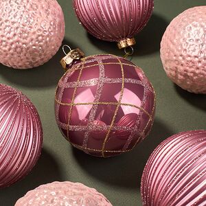 Набор стеклянных шаров Курбевуа 10 см розовый, 12 шт Kaemingk фото 6
