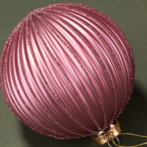 Набор стеклянных шаров Курбевуа 10 см розовый, 12 шт Kaemingk фото 5