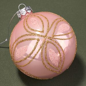 Набор стеклянных шаров Эммануэль 8 см розовый, 12 шт Kaemingk фото 3