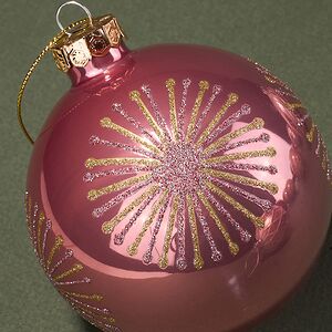 Набор стеклянных шаров Эммануэль 8 см розовый, 12 шт Kaemingk фото 5