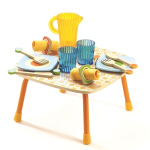 Игровой набор посуды Ланч у Габи со столиком 14 предметов дерево Djeco фото 1
