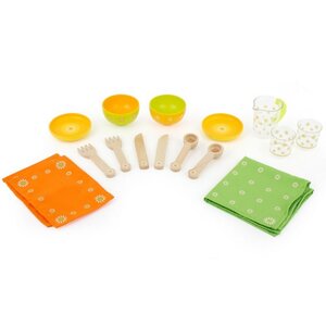 Игровой набор посуды Пикник 15 предметов дерево Djeco фото 3