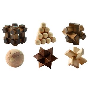 Набор деревянных головоломок Woodix 6 штук Djeco фото 2