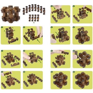 Набор деревянных головоломок Woodix 6 штук Djeco фото 3