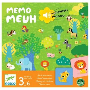 Настольная игра со звуком Мемо Мяу DJECO (Джеко) фото 1