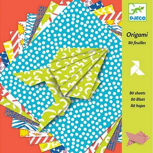 Набор для творчества Разноцветные Оригами 80 листов Djeco фото 1