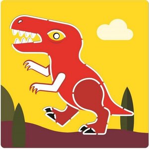 Набор трафаретов для рисования Динозавры 5 шт Djeco фото 4