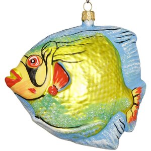 Стеклянная елочная игрушка Рыбка Балтассаре 12 см, подвеска