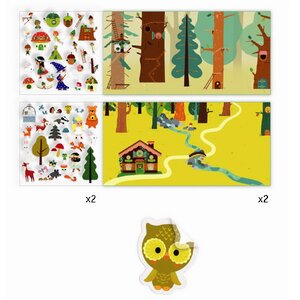 Набор для творчества с наклейками - Магический лес DJECO (Джеко) фото 2