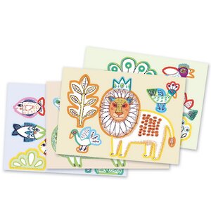 Набор для раскрашивания и создания аппликаций - Зоопарк, 6 шт Djeco фото 5