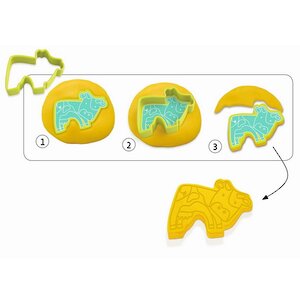 Набор пресс-форм и штампов для пластилина - Домашние животные, 6 формочек Djeco фото 2