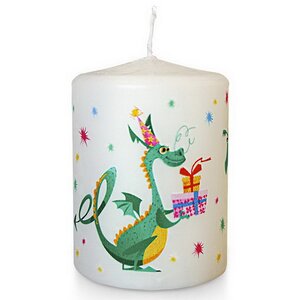 Декоративная свеча Дракон Флэппи с подарком 13 см Омский Свечной фото 1