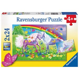 Набор пазлов "Лошади на радужном лугу", 2*24 эл. Ravensburger (Равенсбургер) фото 2