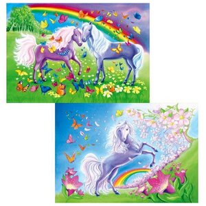 Набор пазлов "Лошади на радужном лугу", 2*24 эл. Ravensburger (Равенсбургер) фото 1