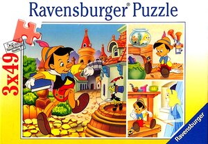 Набор пазлов "Пиноккио", 3х49 элементов, 36х49 см Ravensburger фото 1