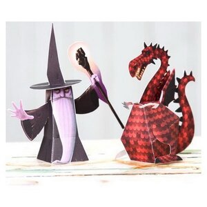Набор для создания 3D фигурок Волшебная бумага - Драконы Djeco фото 3