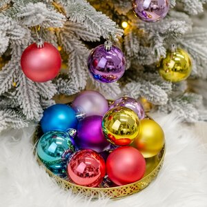 Коллекция пластиковых шаров Salute - Фантазия Обера 6 см, 16 шт Winter Deco фото 2